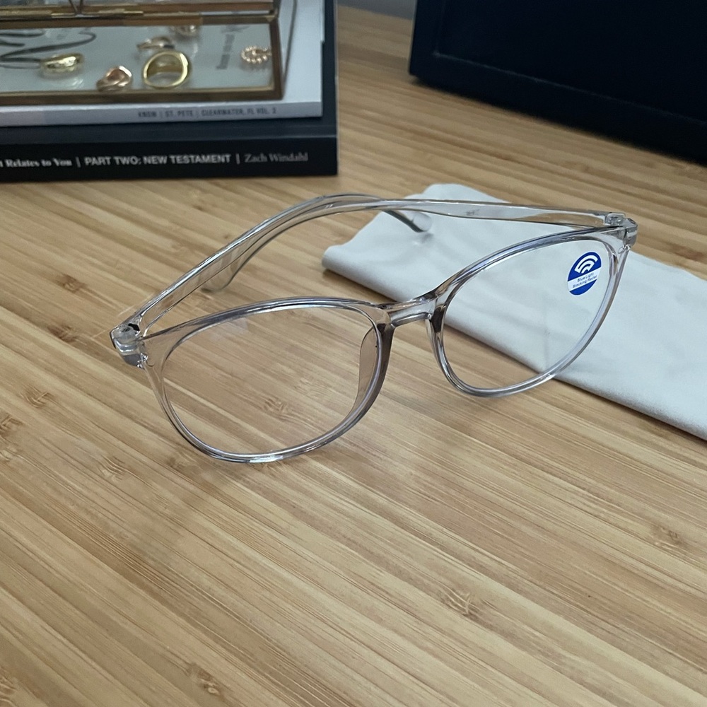 Clear blue light optical glasses never worn